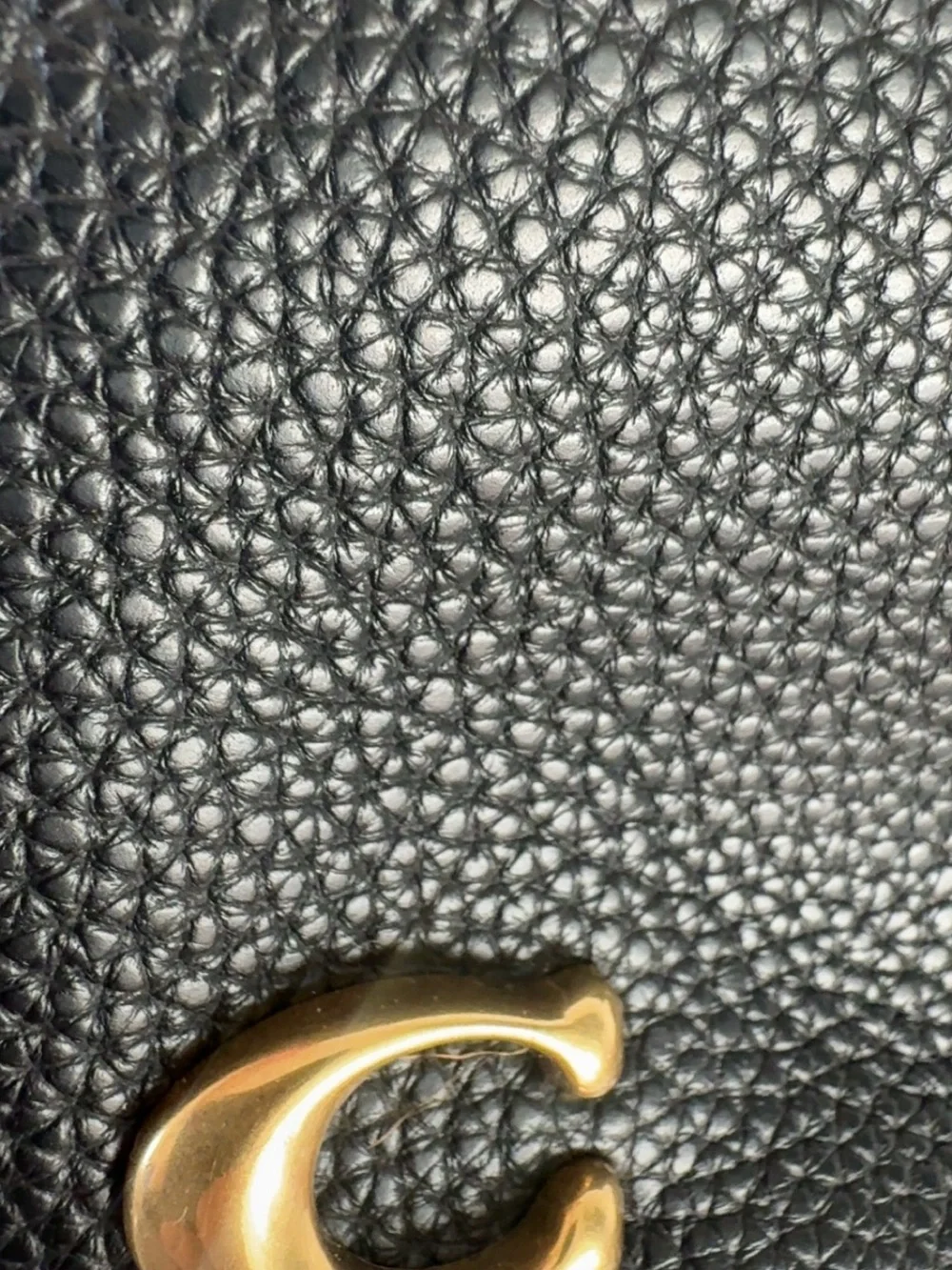 COACH : Black pebbled leather Lana Shoulder Bag 23